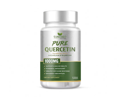 Sundhed Natural Quercetin with Bromelain 1000mg front view