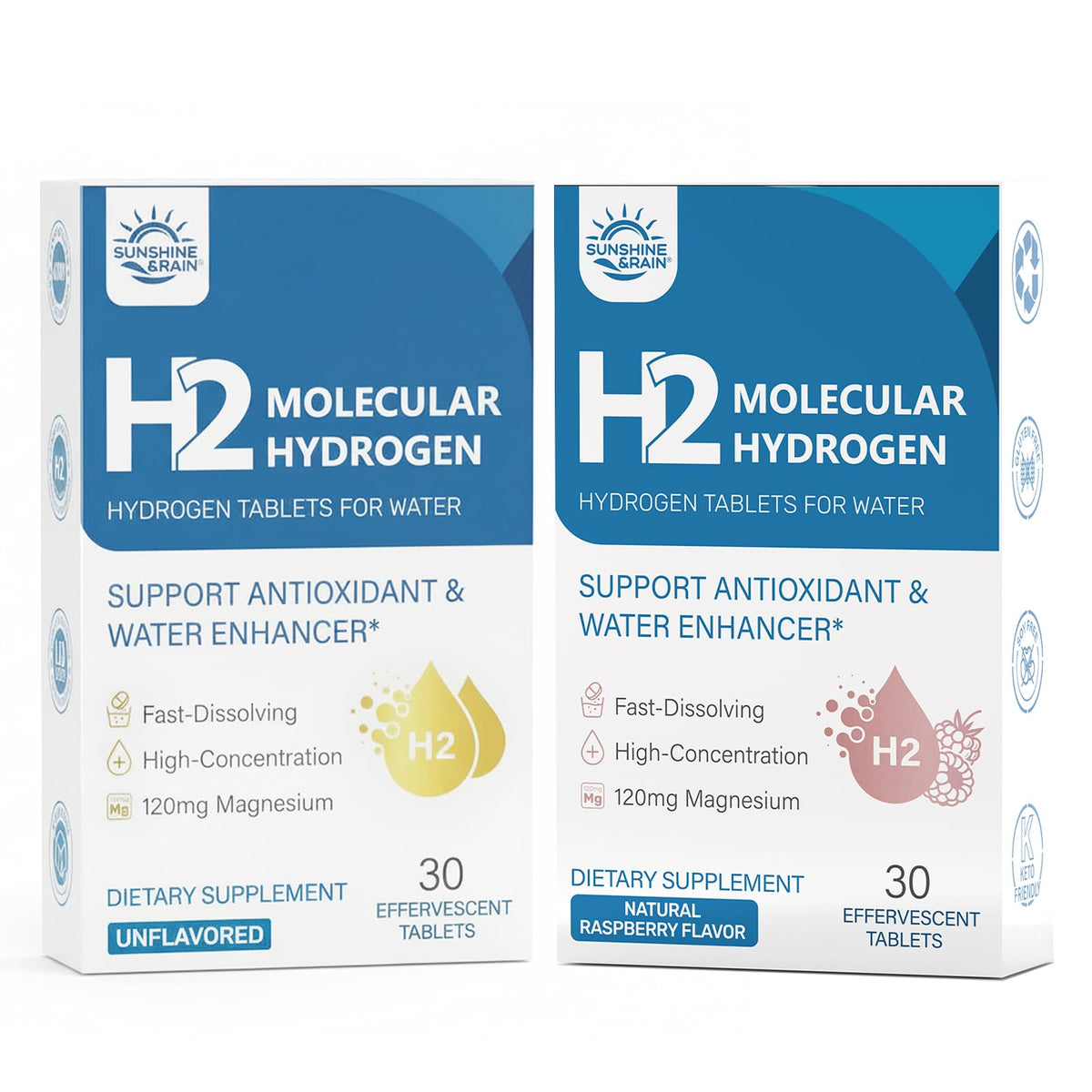 Sunshine & Rain Hydrogen Tablets in a travel setting