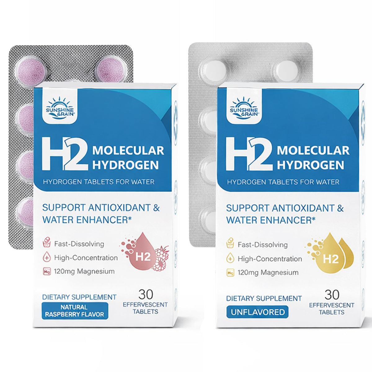 Sunshine & Rain Hydrogen Tablets with magnesium content