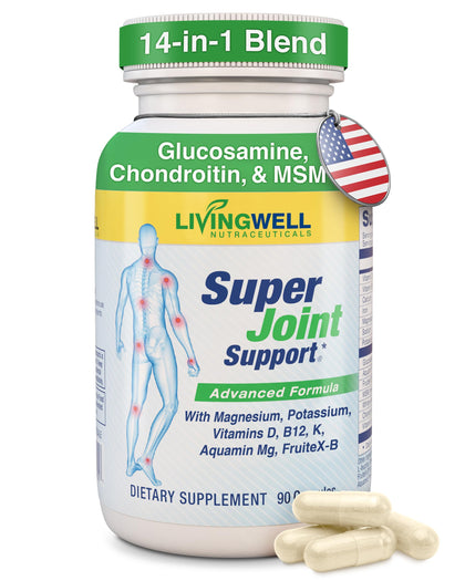 SUPER JOINT SUPPORT Glucosamine Chondroitin & MSM capsule bottle front view