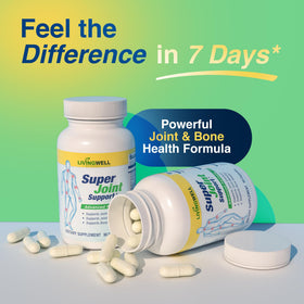 SUPER JOINT SUPPORT Glucosamine Chondroitin & MSM capsule bottle side view