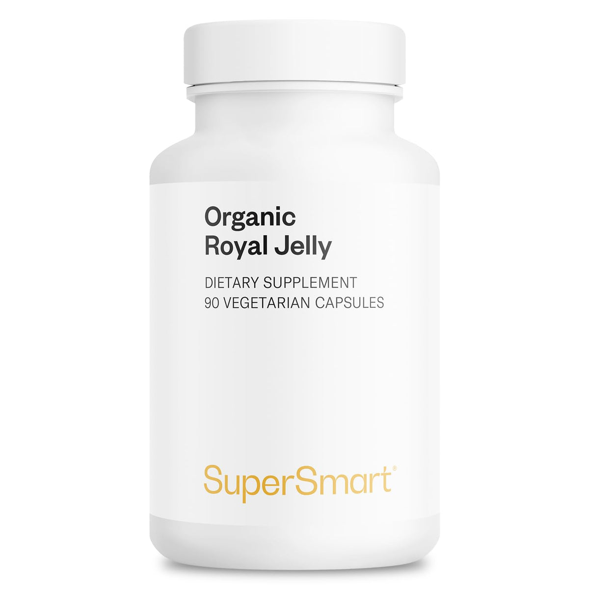 Supersmart Organic Royal Jelly 300mg capsule bottle front view