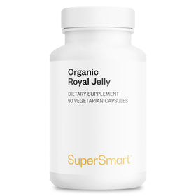Supersmart Organic Royal Jelly 300mg capsule bottle front view