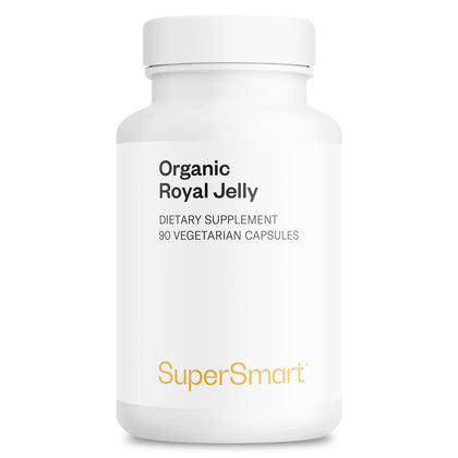 Supersmart Organic Royal Jelly 300mg capsule bottle front view