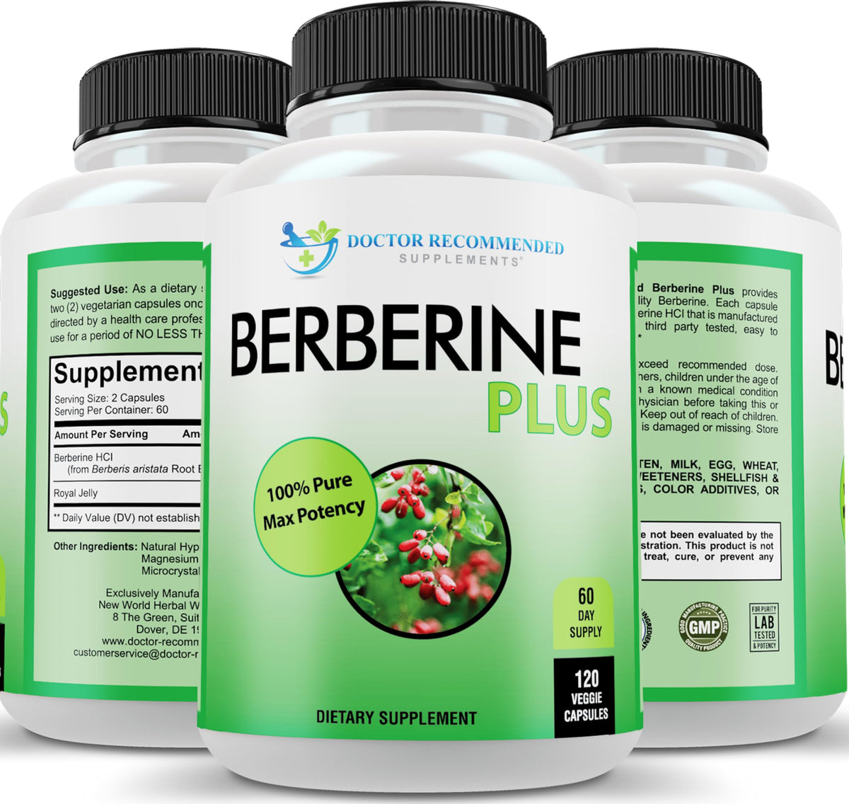 SUPPLEMENTS Berberine Plus 1200mg front view