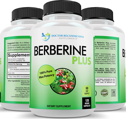 SUPPLEMENTS Berberine Plus 1200mg front view