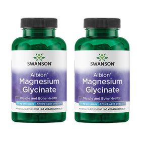 Swanson Chelated Magnesium Glycinate 90 capsules front view