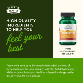 Swanson Double Strength Tocotrienols capsules with a measuring spoon
