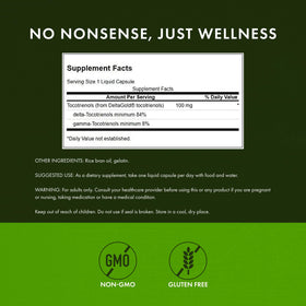 Swanson Double Strength Tocotrienols packaging with 60 capsules