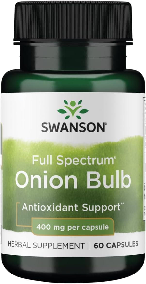 Swanson Full Spectrum Onion Bulb 400 mg 60 Capsules front view