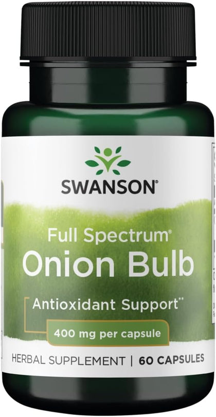 Swanson Full Spectrum Onion Bulb 400 mg 60 Capsules front view
