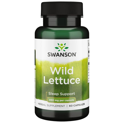 Swanson Full Spectrum Wild Lettuce 450 mg 60 Capsules front view