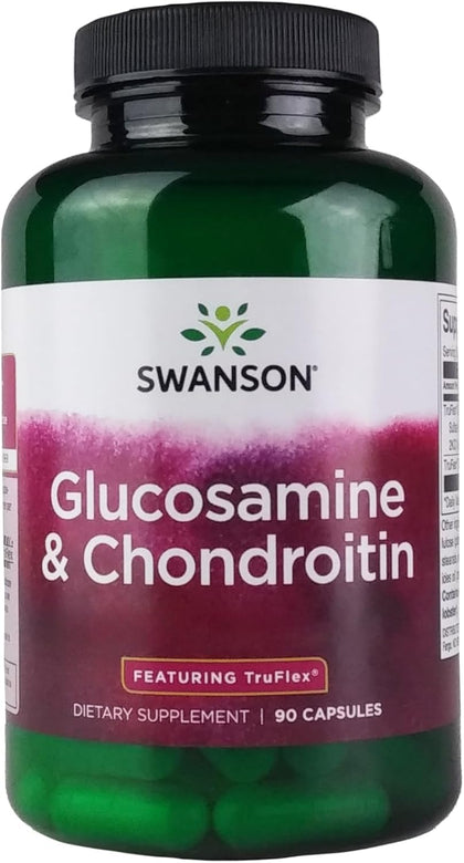 Swanson Glucosamine and Chondroitin 900 mg capsules front view