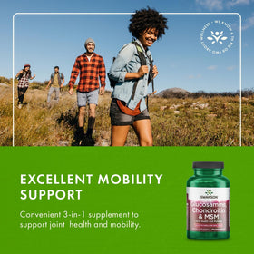 Swanson Glucosamine, Chondroitin & MSM 360 Mini-Tablets back view