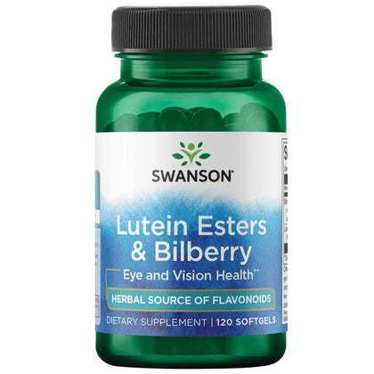 Swanson Lutein & Bilberry 120 Softgels front view