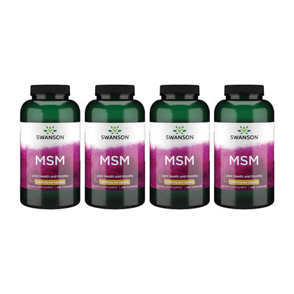 Swanson MSM Joint Health Supplement 1000 mg 240 Capsules front view