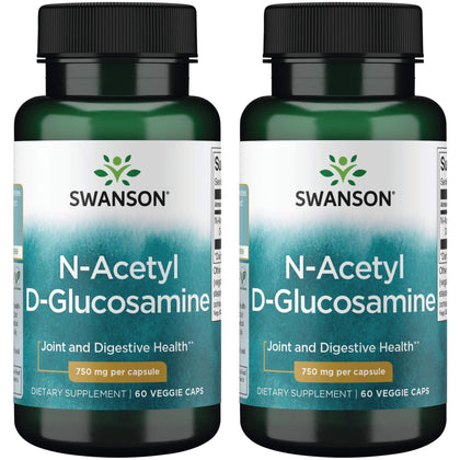 Swanson N-Acetyl D-Glucosamine 750mg 60 veggie capsules front view