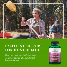 Swanson Sea Cucumber supplement back view with nutritional information