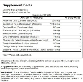 Swanson Ultra Bavarian Herbal Bitters 120 Caps side view