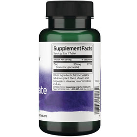 Swanson Zinc Gluconate 250 Tablets side view