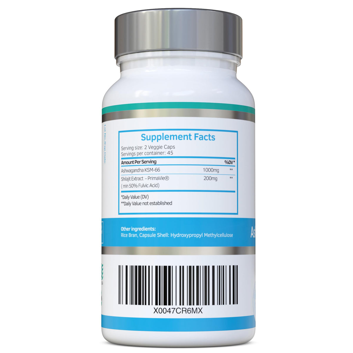 swiss bioenergetics Ashwagandha & Shilajit capsules side view