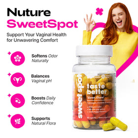 TASTE THE SWEET SPOT Pineapple & Cranberry capsules side view
