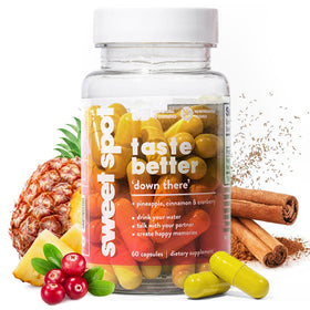 TASTE THE SWEET SPOT Pineapple & Cranberry Vaginal Health Supplement front view