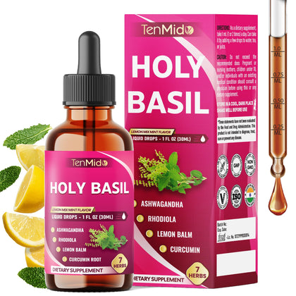 Tenmido 7-in-1 Holy Basil Tincture 30ml front view