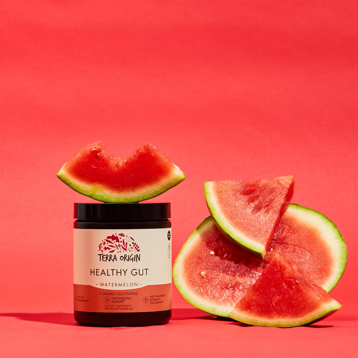 TERRA ORIGIN Healthy Gut Watermelon lifestyle scene