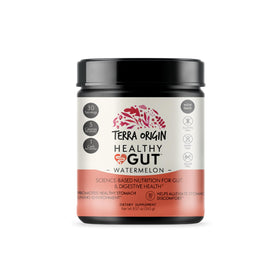 TERRA ORIGIN Healthy Gut Watermelon powder in a bowl