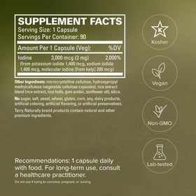 Terry Naturally Tri-Iodine packaging details