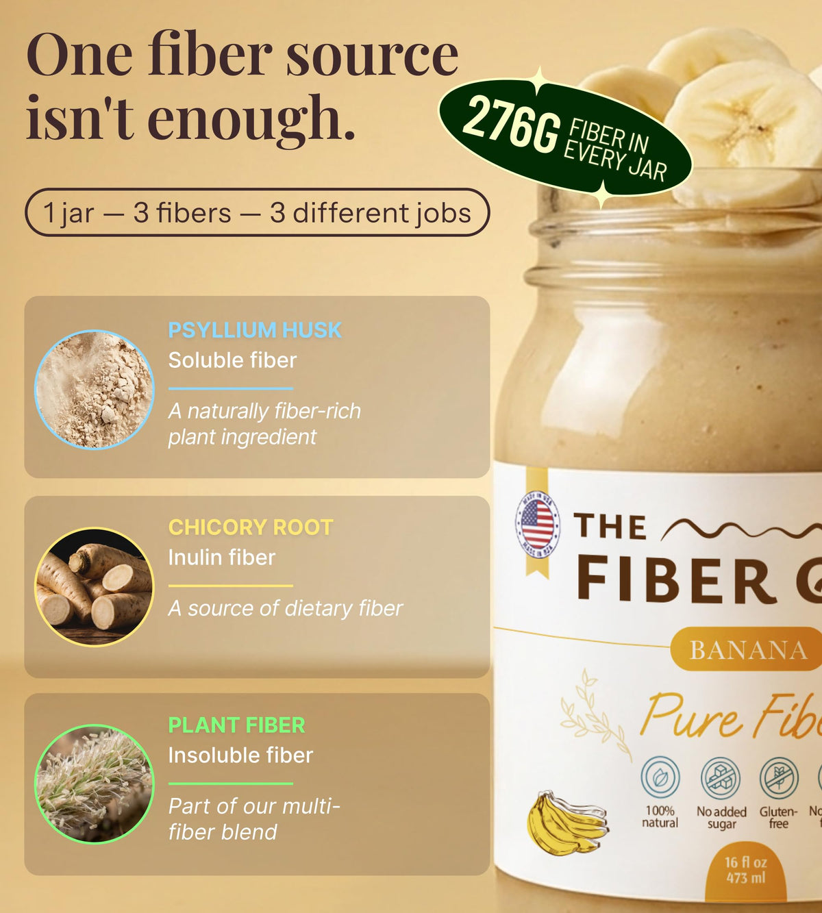 The Fiber Gel Banana gel in a smoothie