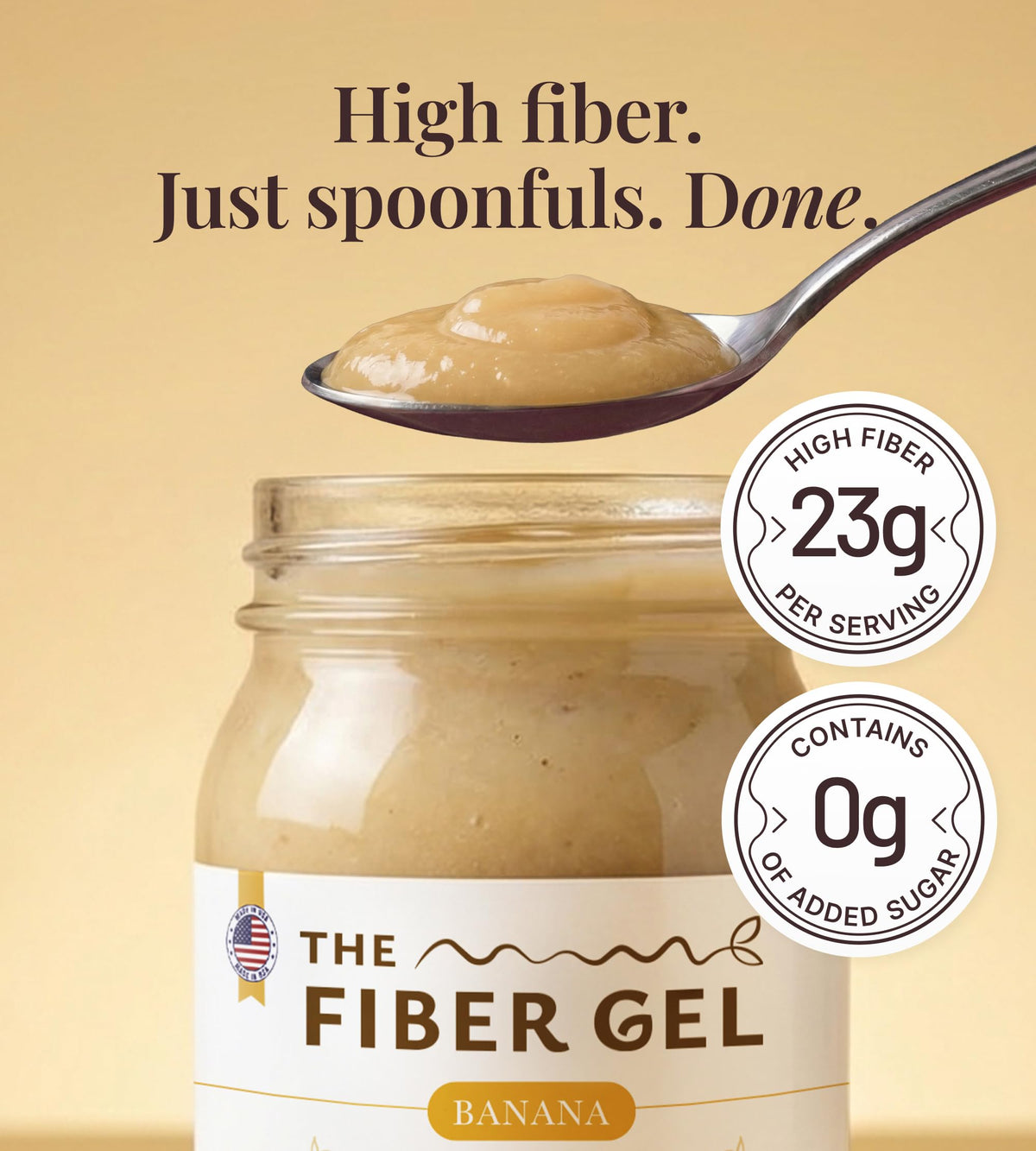 The Fiber Gel Banana gel on toast