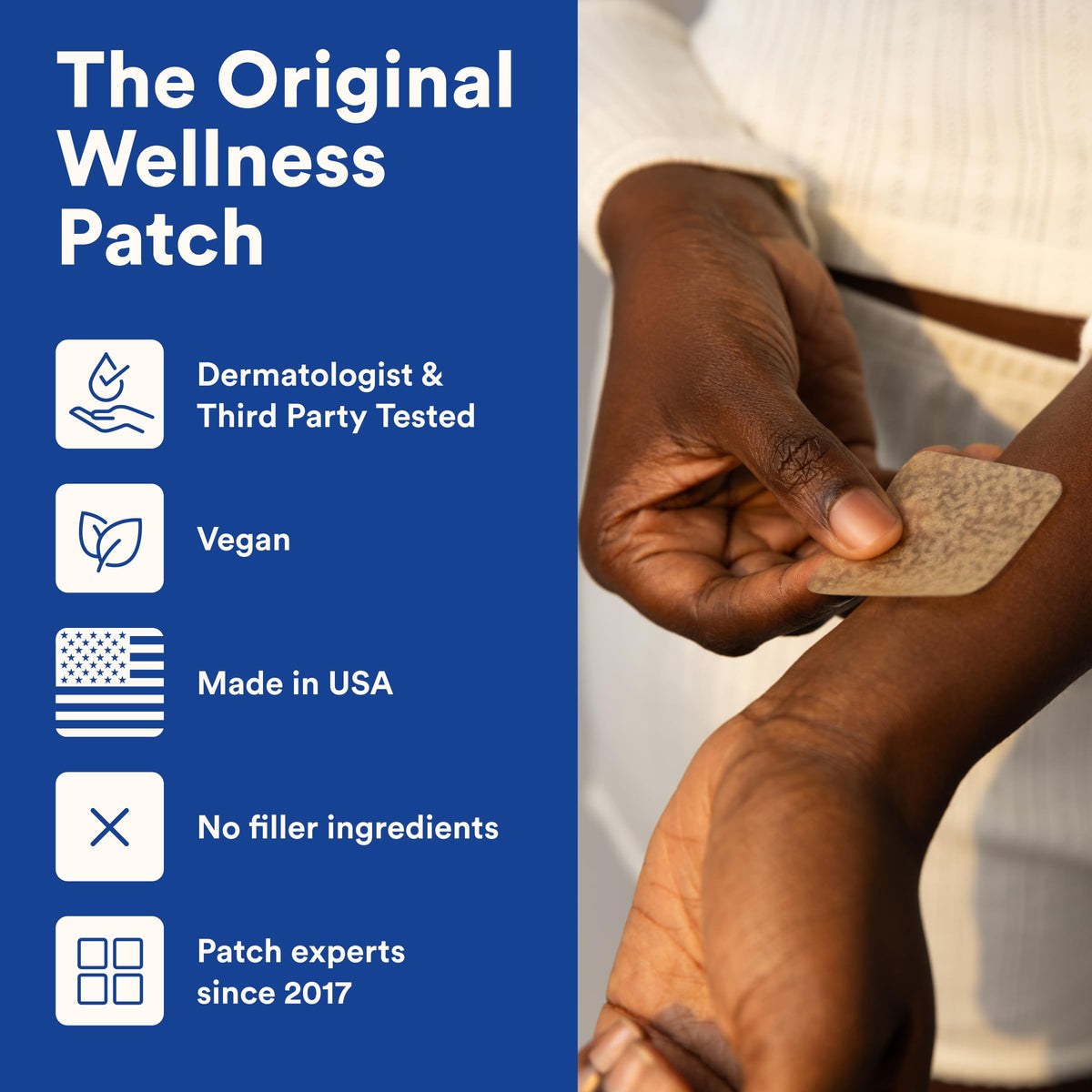 The Good Patch Dream Sleep Patch alongside a calming bedtime setup