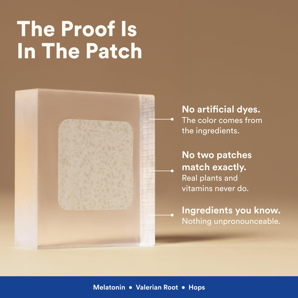 The Good Patch Dream Sleep Patch displayed on a bedside table