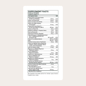 THORNE Basic Nutrients 2/Day 60 Capsules side view