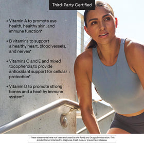 THORNE Basic Nutrients 2/Day capsules on wooden table