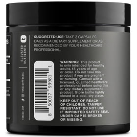 Toniiq Trans Resveratrol 1000mg supplement bottle back view