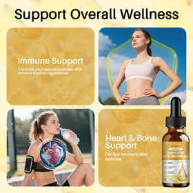 Totaria Liposomal Quercetin Liquid Drops bottle with dropper
