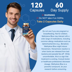 Totaria Methylene Blue 13-in-1 Brain Formula bottle with a measuring spoon