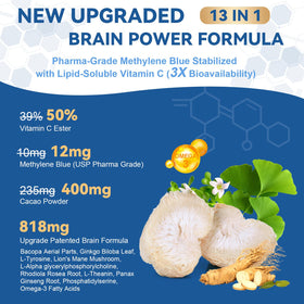 Totaria Methylene Blue 13-in-1 Brain Formula capsules close-up