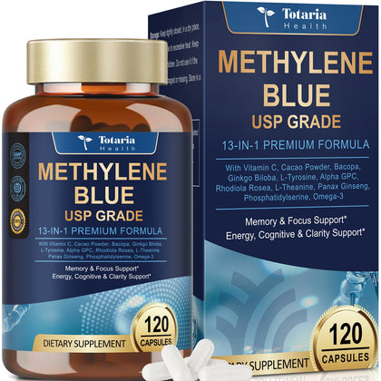 Totaria Methylene Blue 13-in-1 Brain Formula front view of bottle