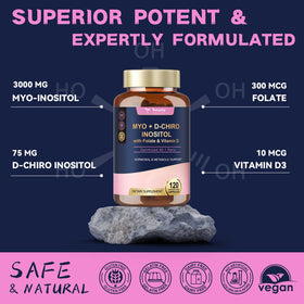 Totaria Myo-Inositol & D-Chiro Inositol Capsules with measuring spoon