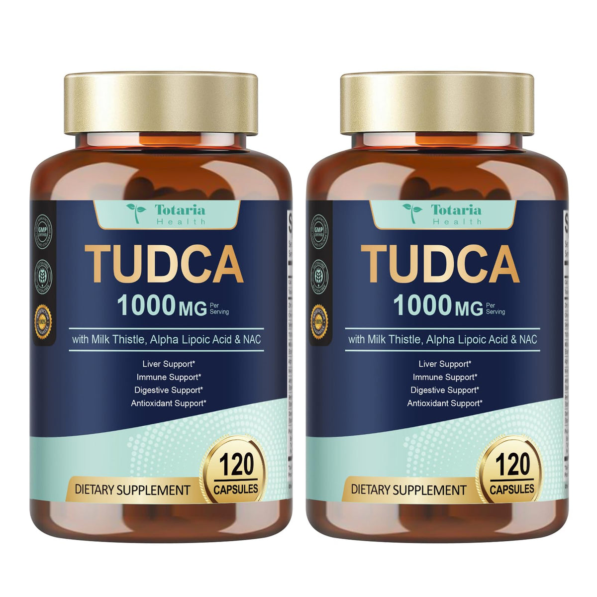 Totaria TUDCA Liver Support Supplement 1000mg front view