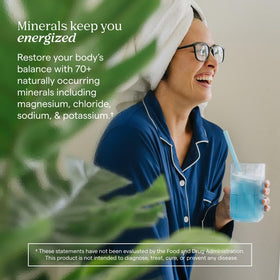 Trace Minerals ConcenTrace Mineral Powder Blue Acai side view