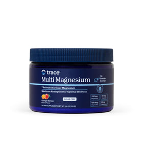 Trace Minerals Multi Magnesium Complex Powder front view with orange mango flavour