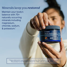 Trace Minerals Multi Magnesium Complex Powder packaging with ingredients listed