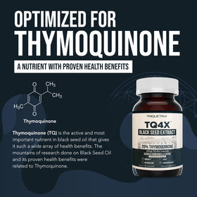 Triquetra Health Black Seed Oil Extract Capsules with dosage information