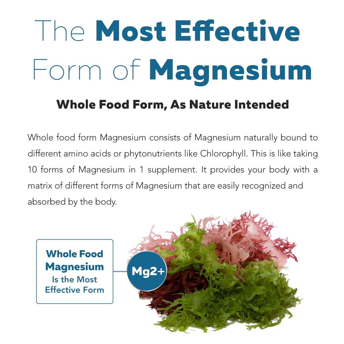 Triquetra Health Organic Whole Food Magnesium Supplement bottle with capsules on a wooden table
