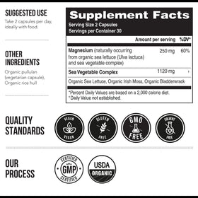 Triquetra Health Organic Whole Food Magnesium Supplement displayed with a measuring spoon